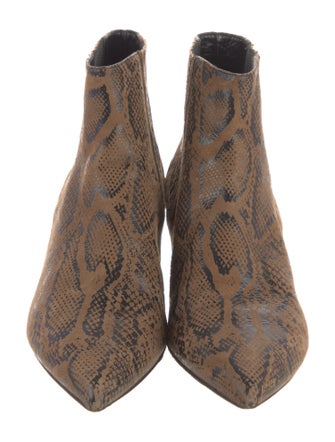 Celine Suede Animal Print Boots