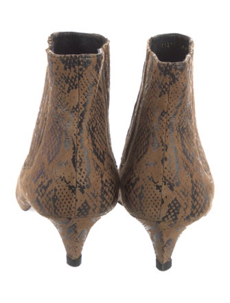 Celine Suede Animal Print Boots