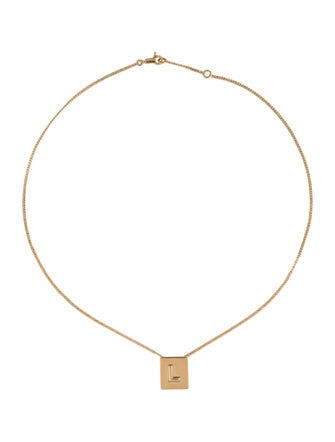Celine Alphabet 'L' Pendant Necklace
