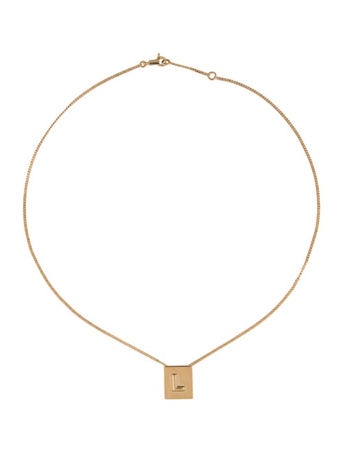Celine Alphabet 'L' Pendant Necklace