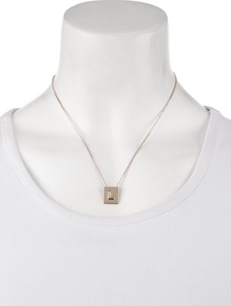 Celine Alphabet 'L' Pendant Necklace