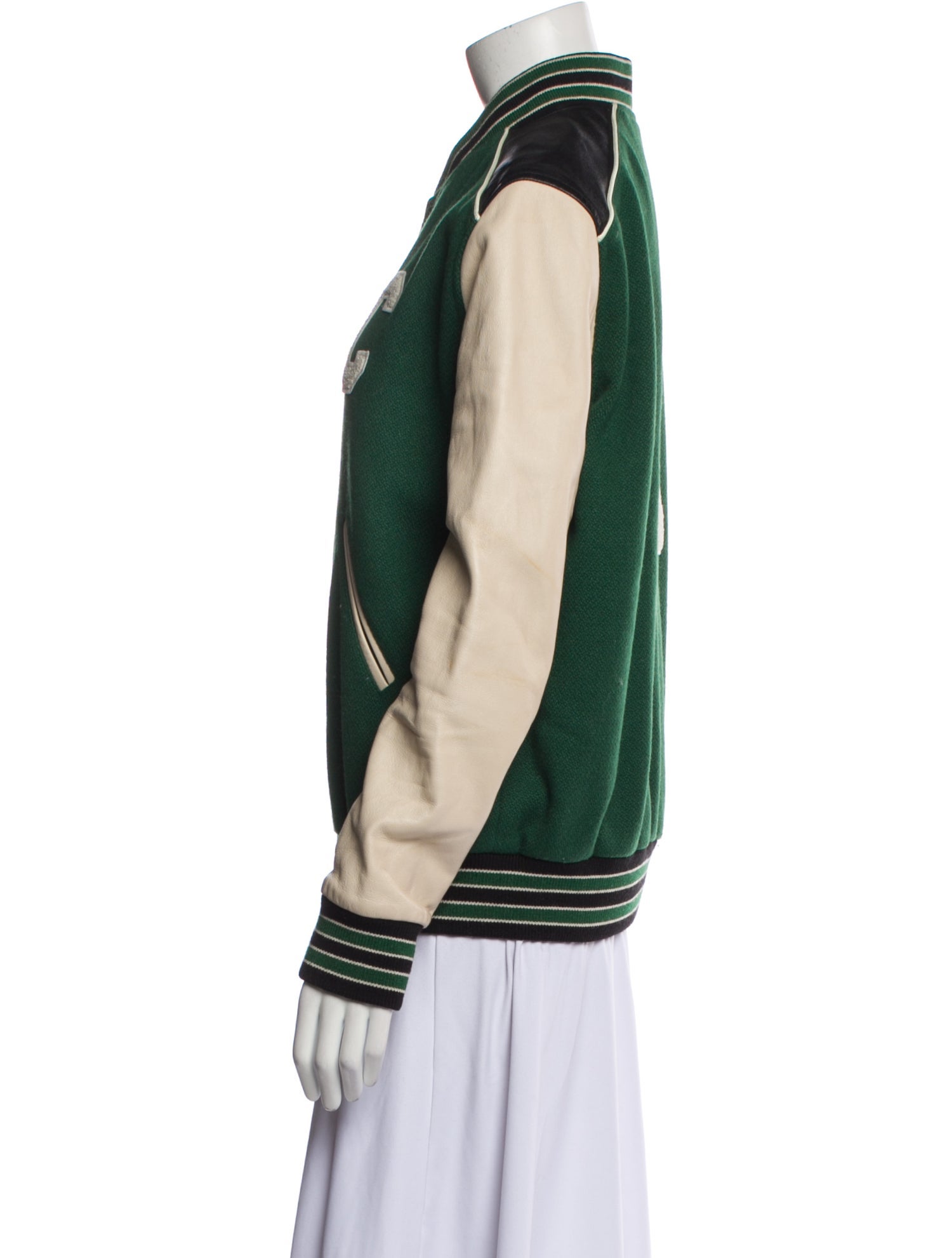 Celine Wool Printed Varsity Jacket