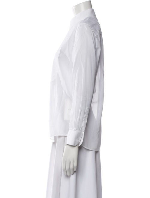 Celine Three-Quarter Sleeve Button-Up Top