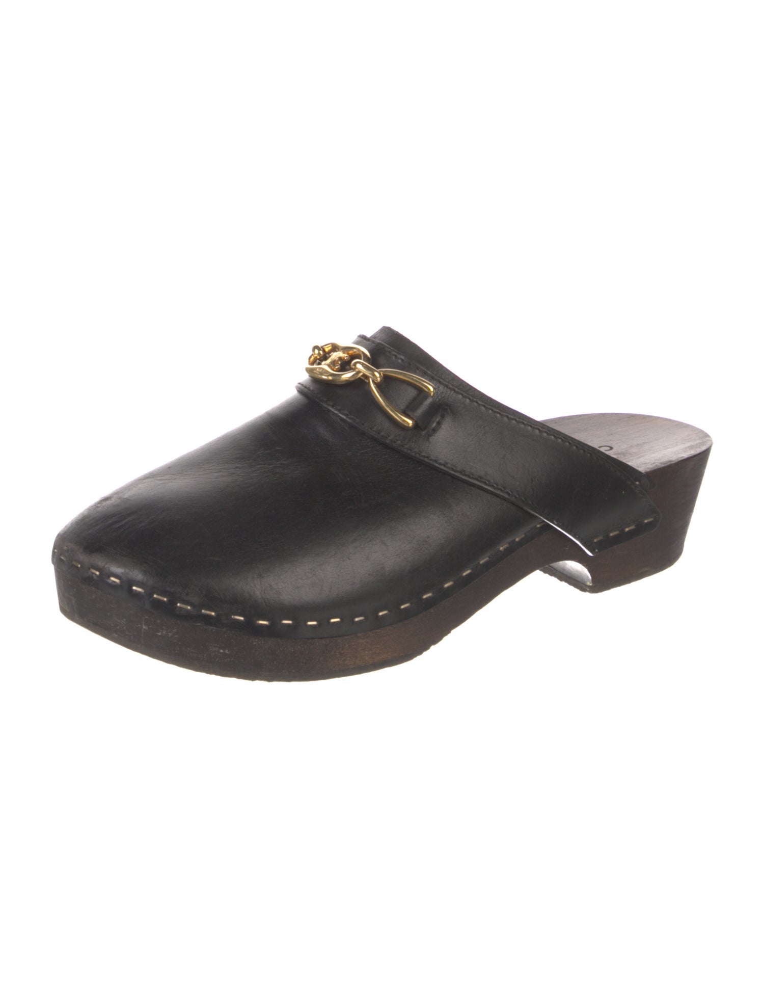 Celine Horsebit Accent Leather Mules