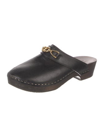 Celine Horsebit Accent Leather Mules