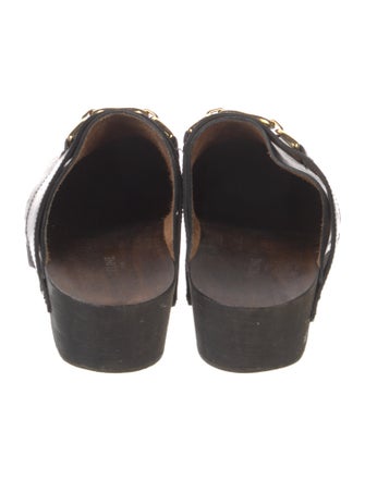 Celine Horsebit Accent Leather Mules