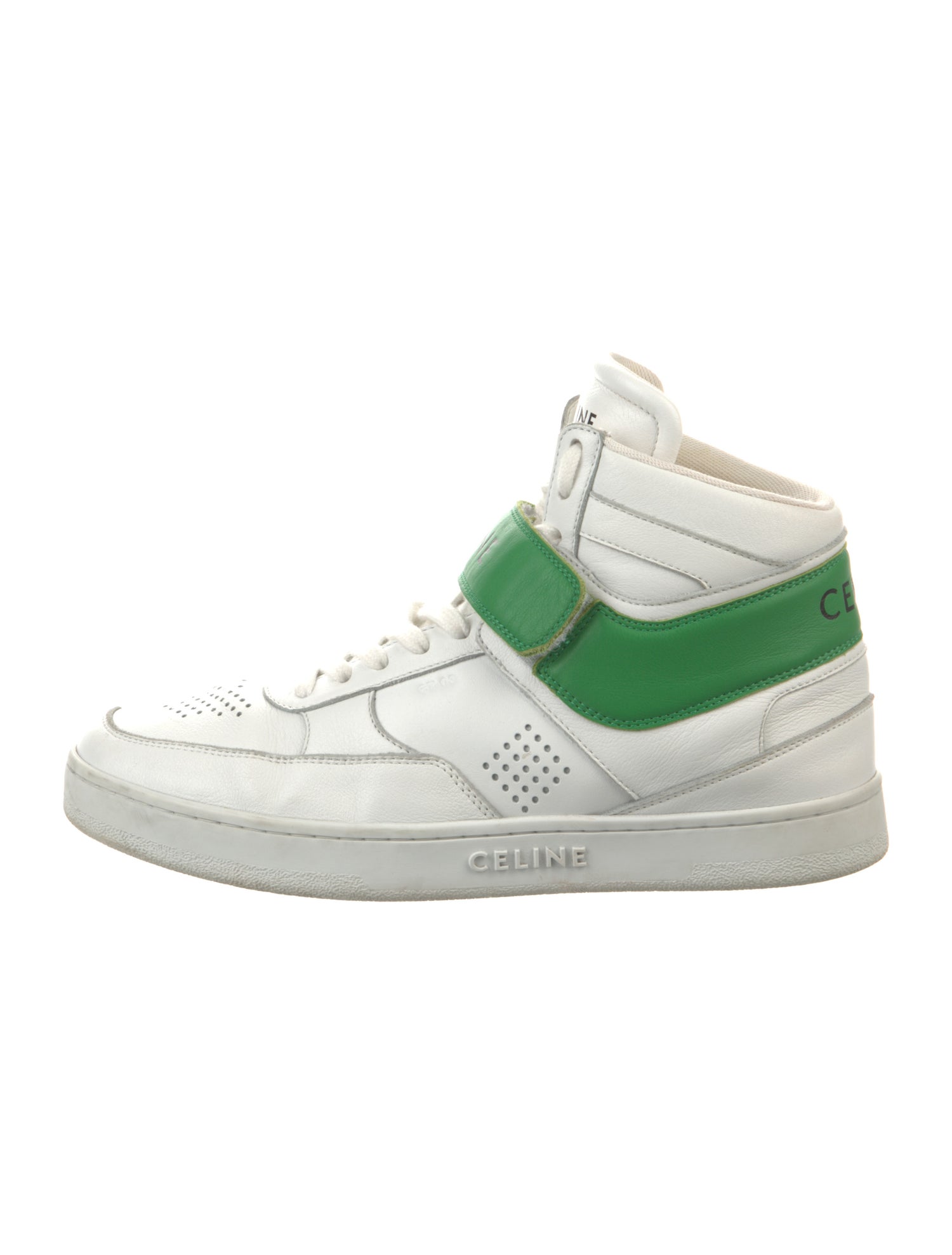Celine Leather Colorblock Pattern Sneakers