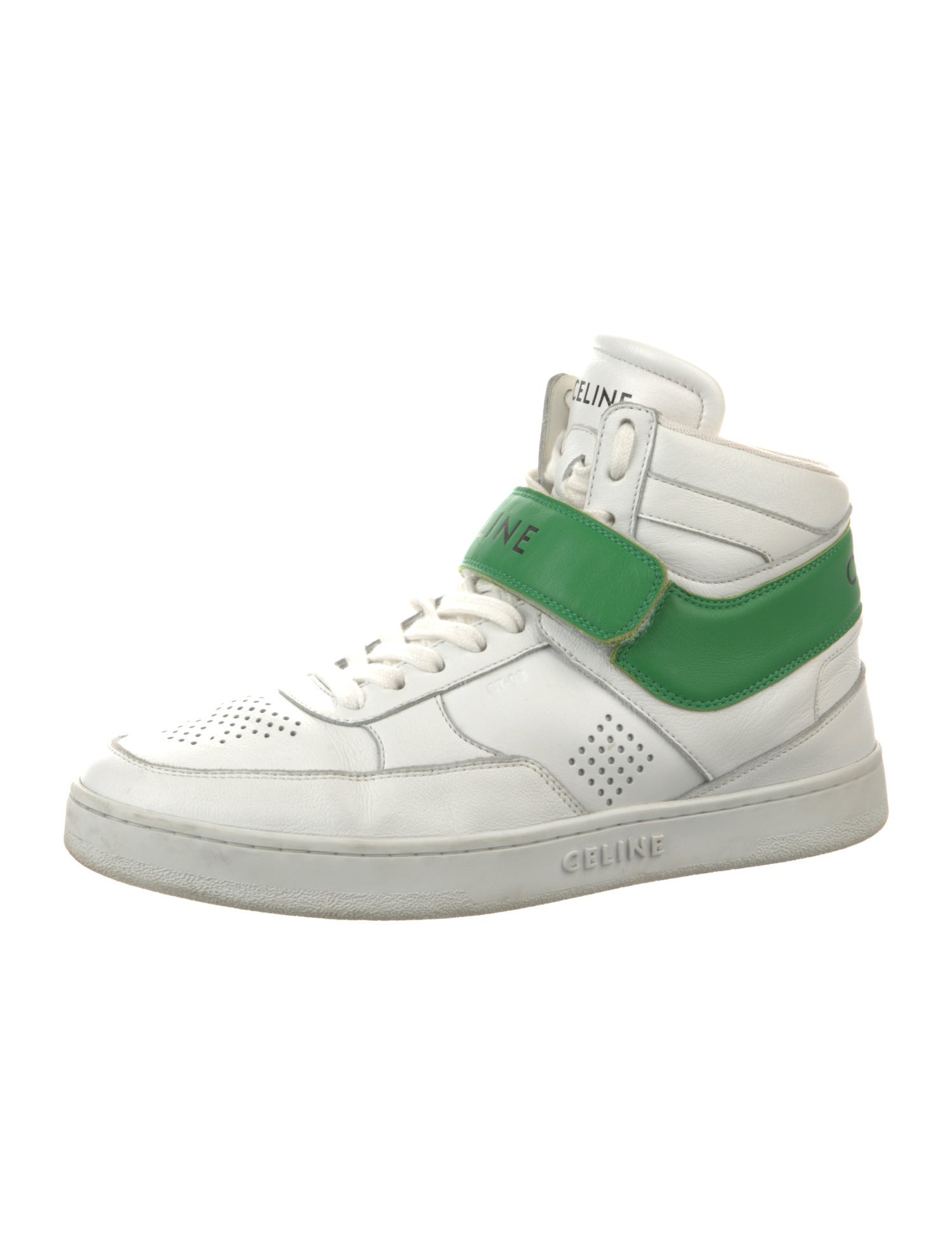 Celine Leather Colorblock Pattern Sneakers