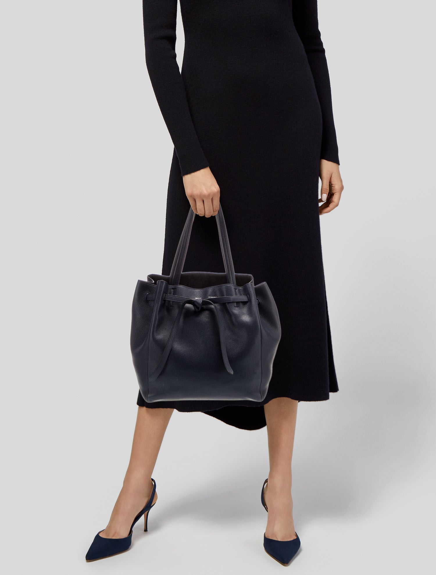 Celine Leather Cabas Phantom w/Belt Small