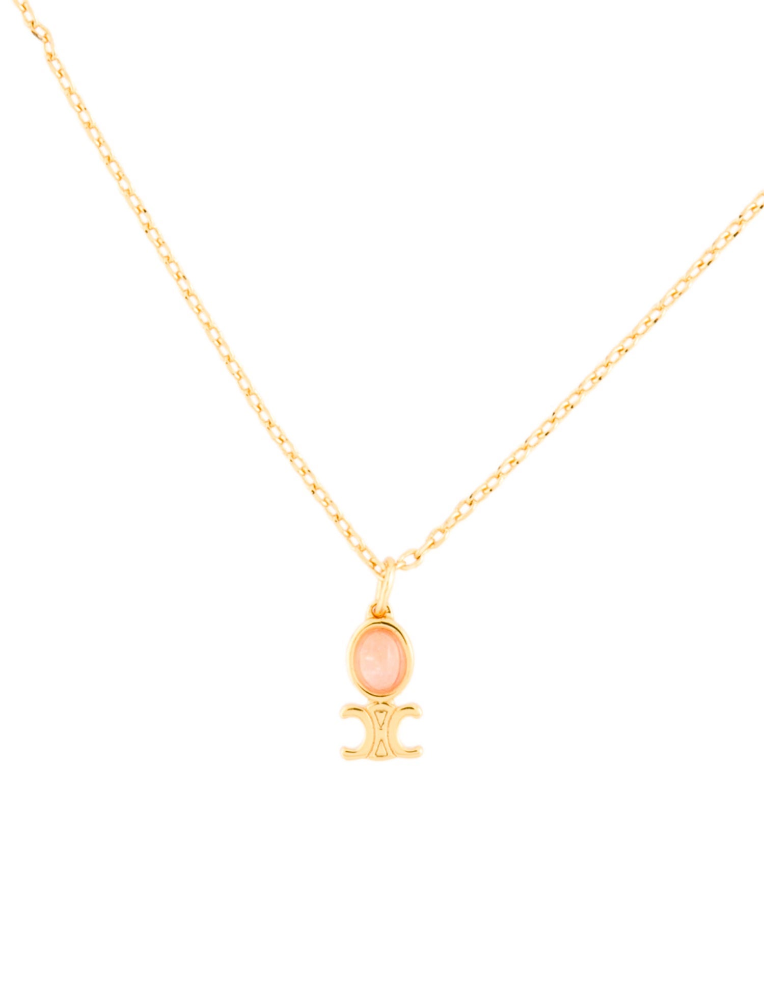 Celine Stone Triomphe Pendant Necklace