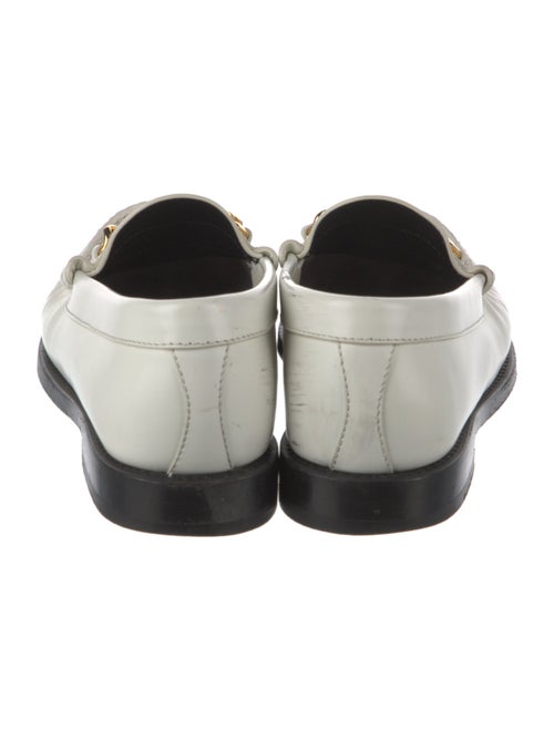 Celine Patent Leather Chain-Link Accents Loafers