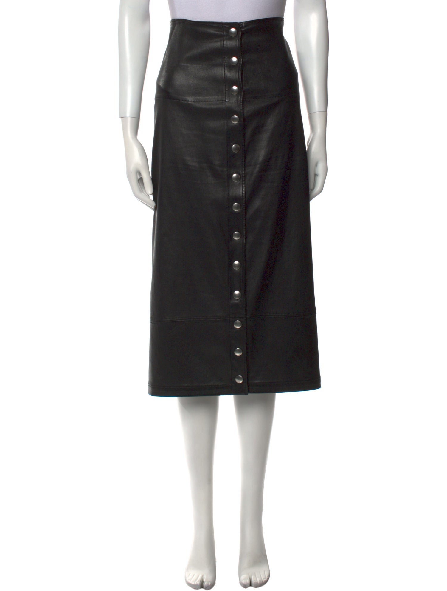 Celine Leather Midi Length Skirt