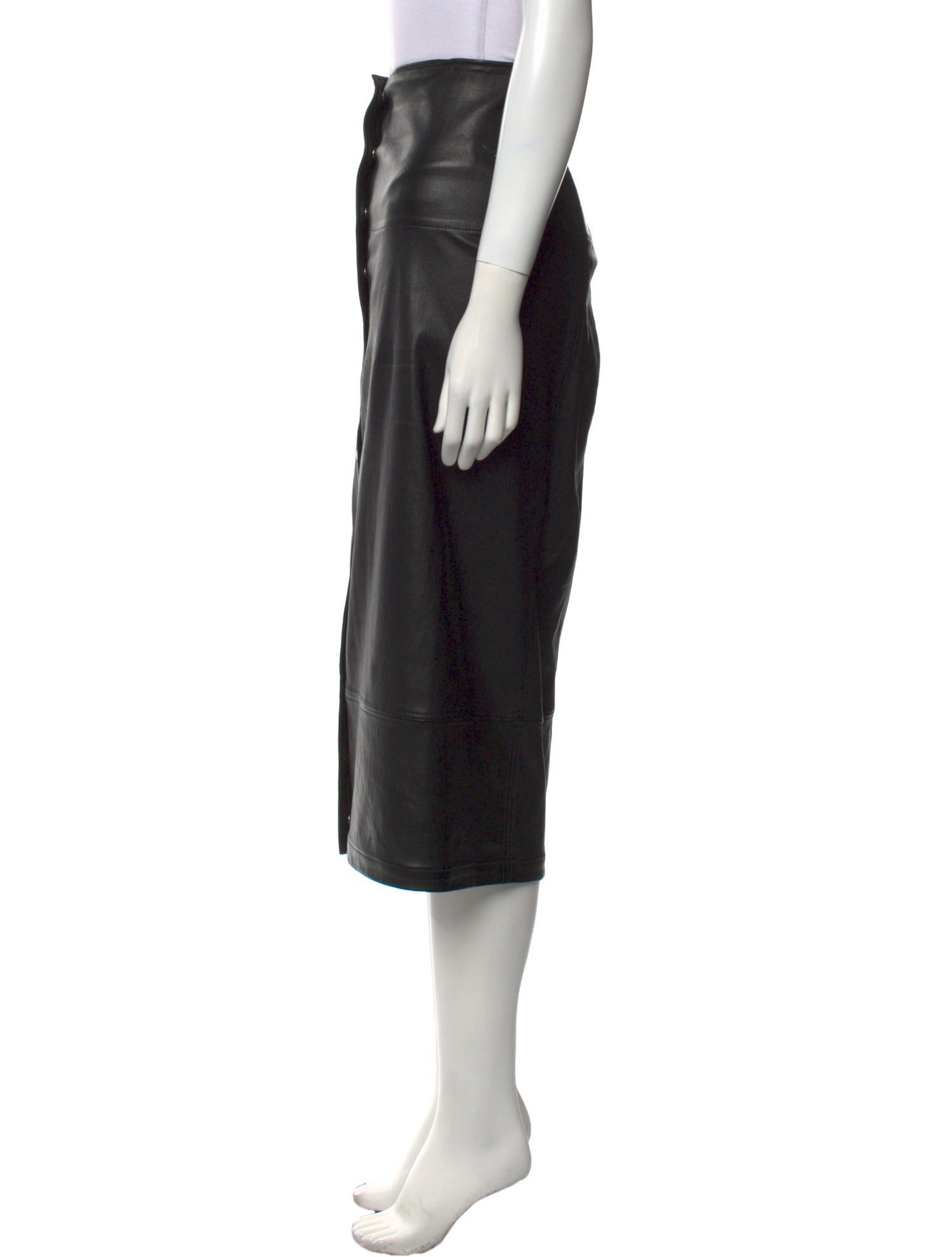 Celine Leather Midi Length Skirt