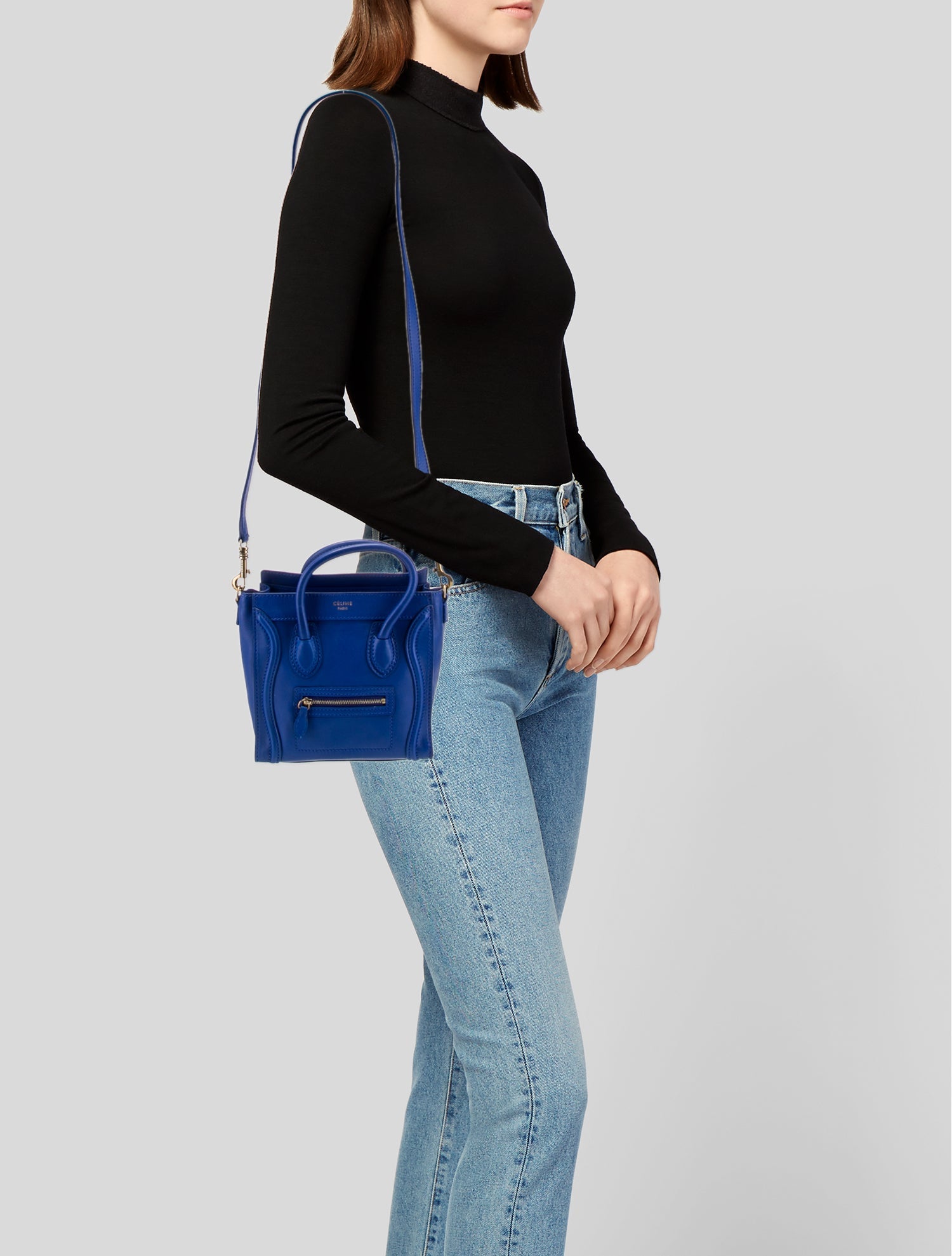 Celine Leather Luggage Nano