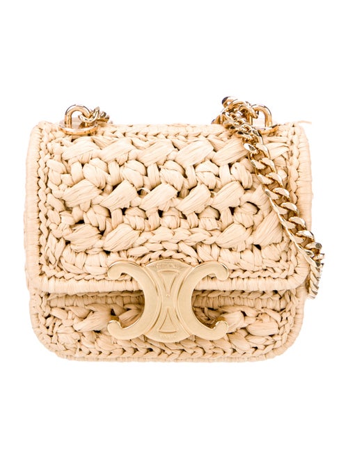 Celine Raffia Mini Claude Shoulder Bag Mini 2023