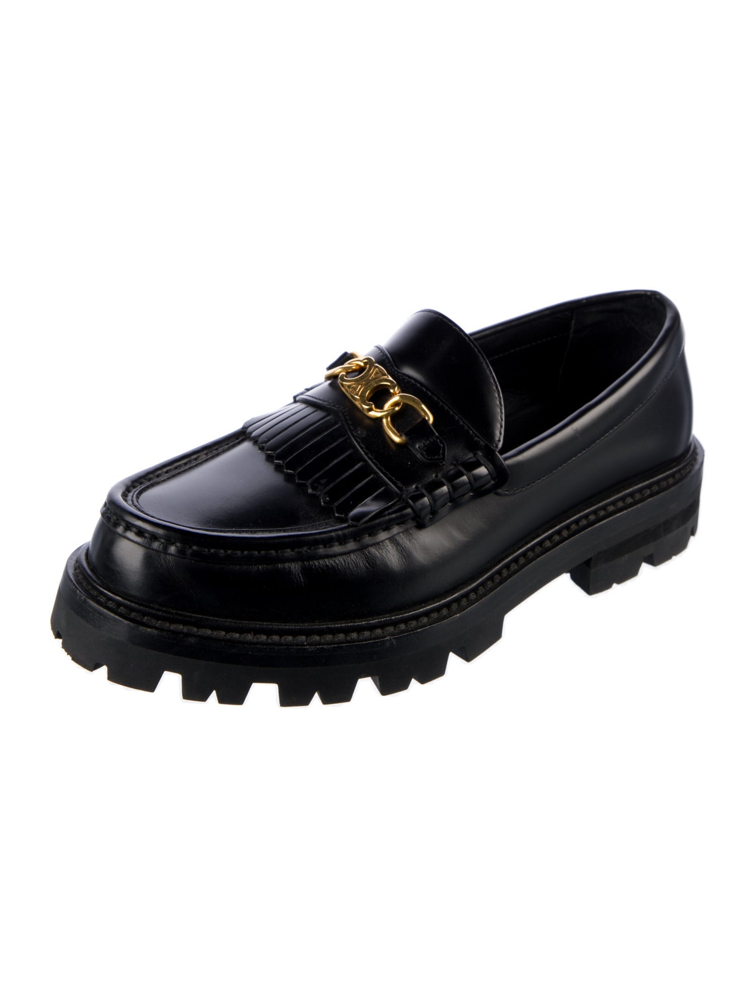 Celine Margaret Triomphe Leather Loafers