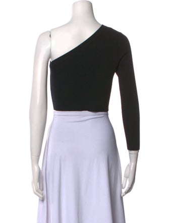 Celine Wool One-Shoulder Crop Top