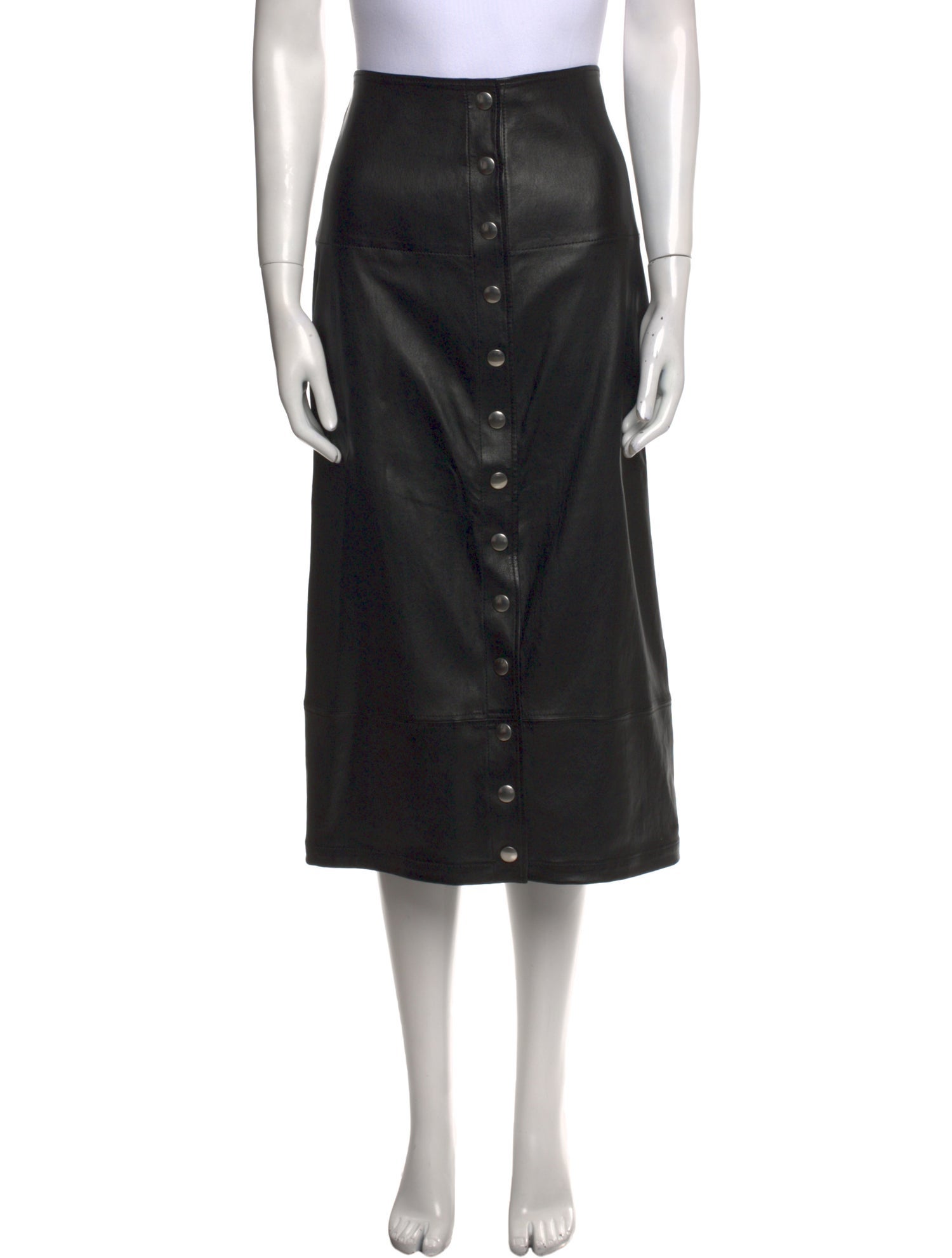 Celine Leather Midi Length Skirt