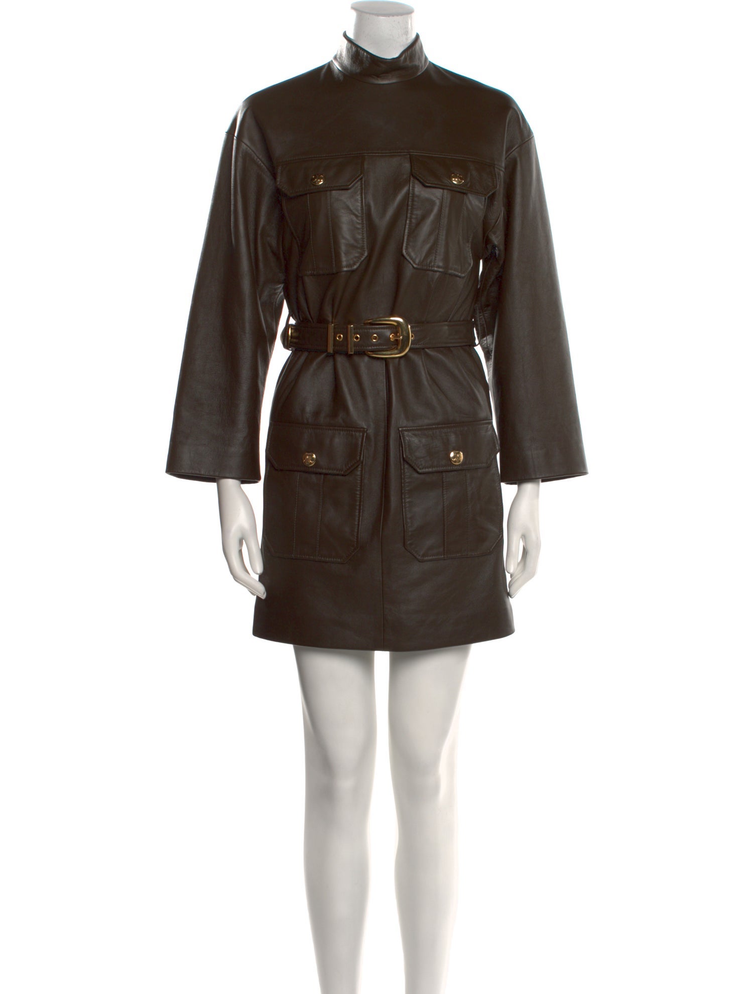 Celine Leather Mini Dress