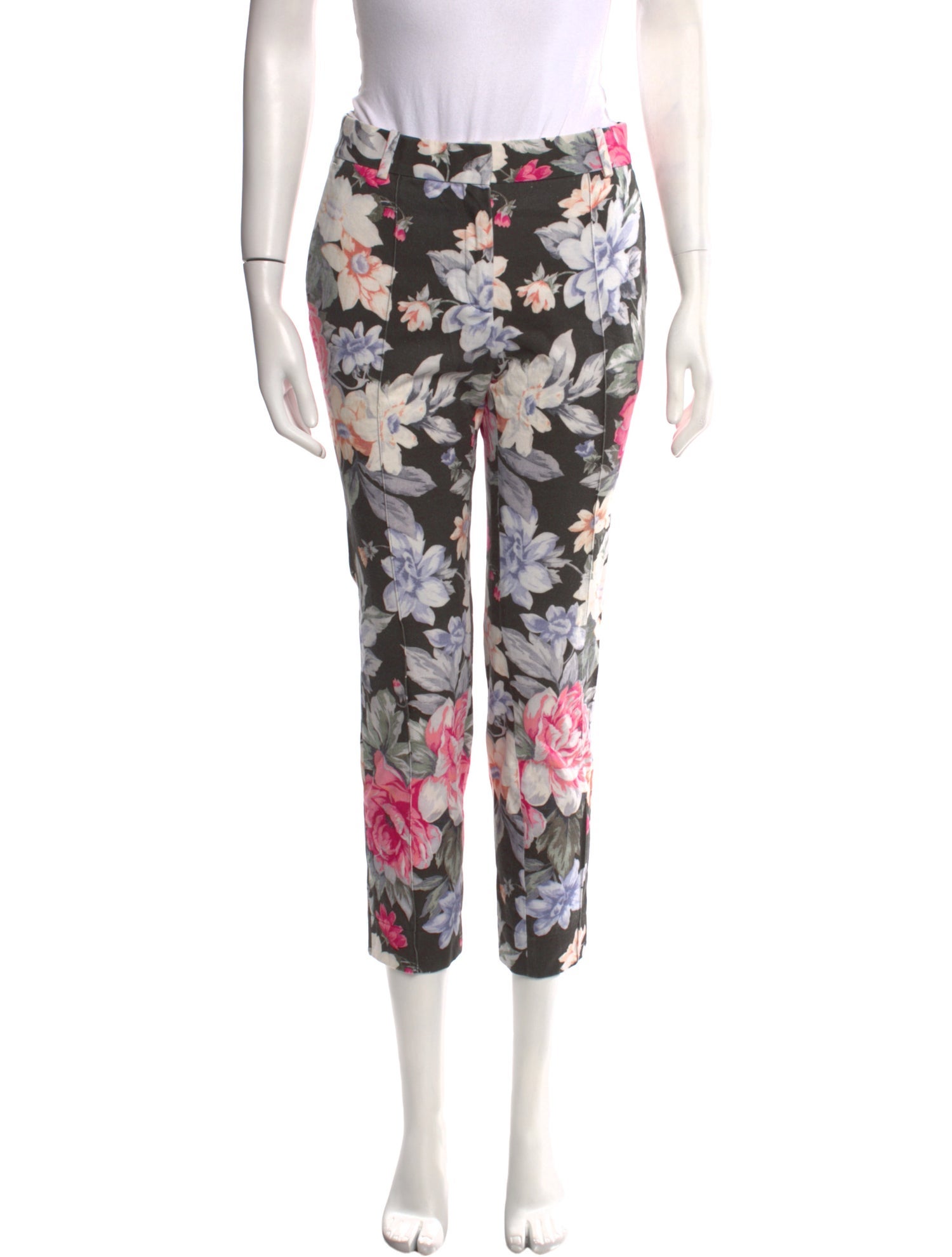Celine Floral Print Straight Leg Pants