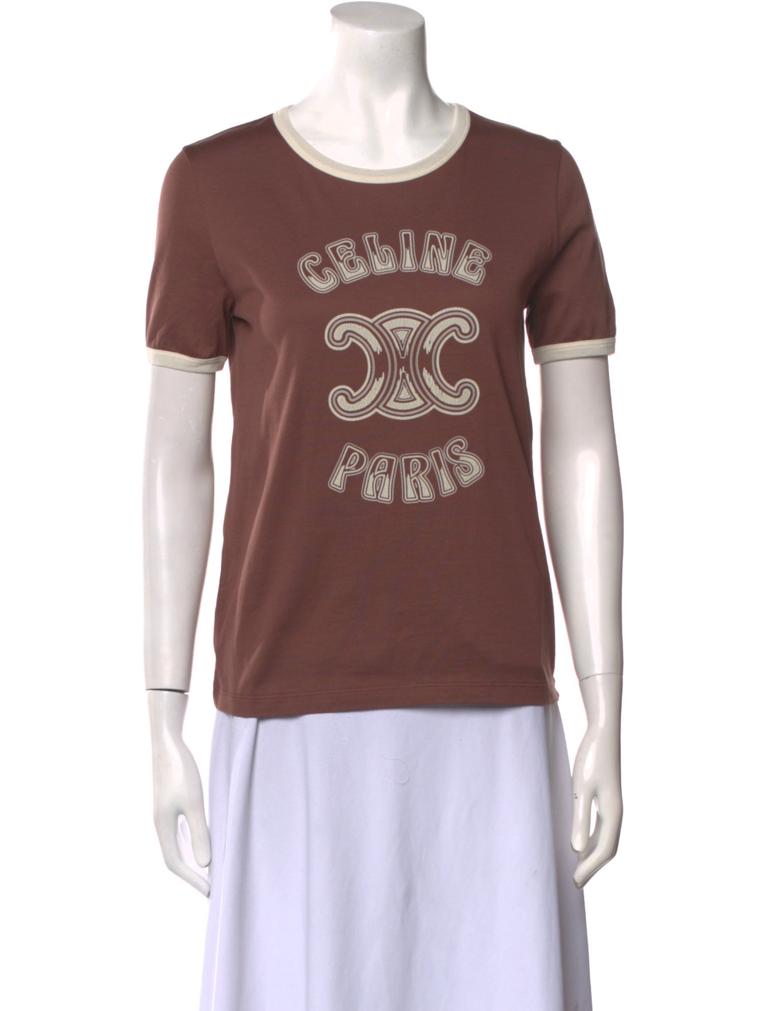 Celine Graphic Print Crew Neck T-Shirt