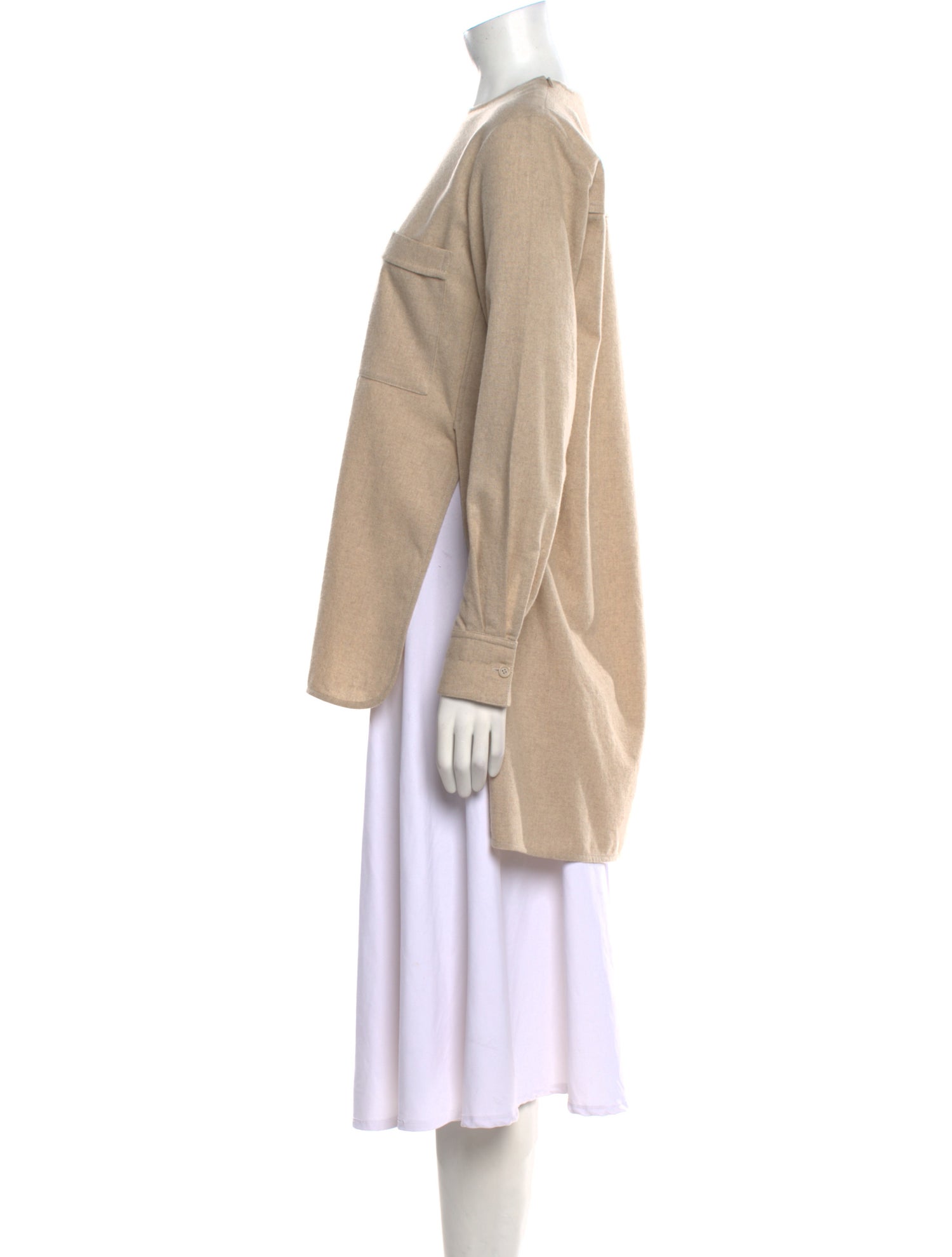 Celine Cashmere Bateau Neckline Tunic