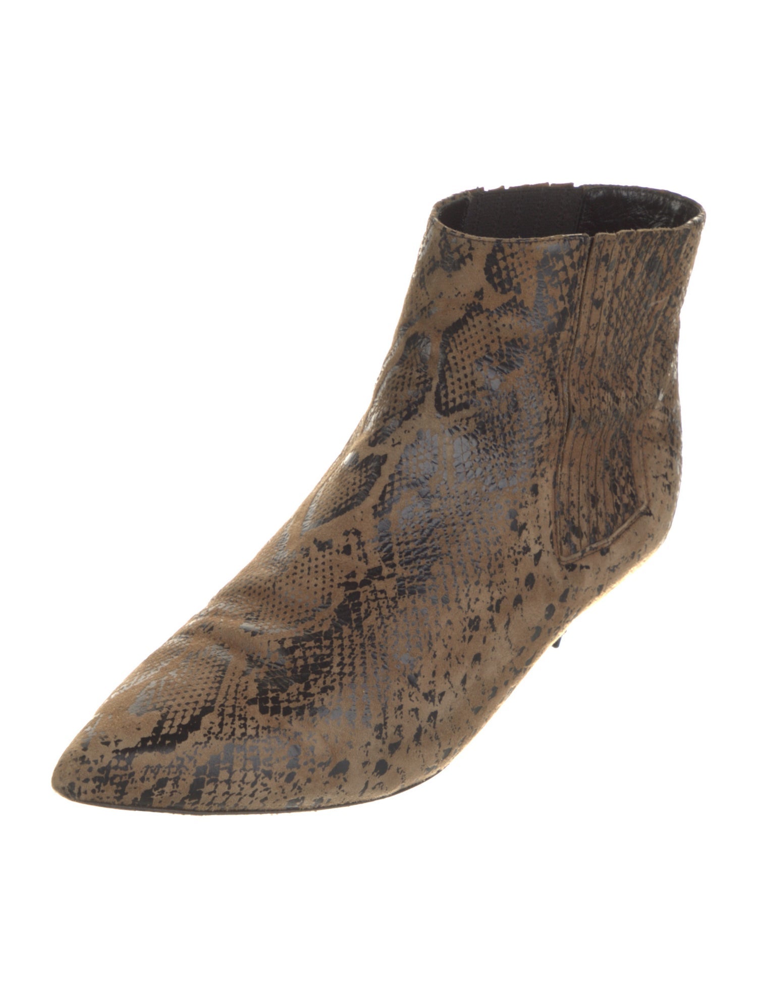 Celine Suede Animal Print Boots