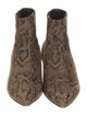 Celine Suede Animal Print Boots