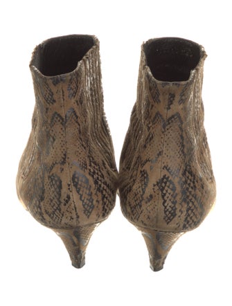 Celine Suede Animal Print Boots