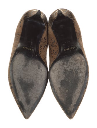 Celine Suede Animal Print Boots