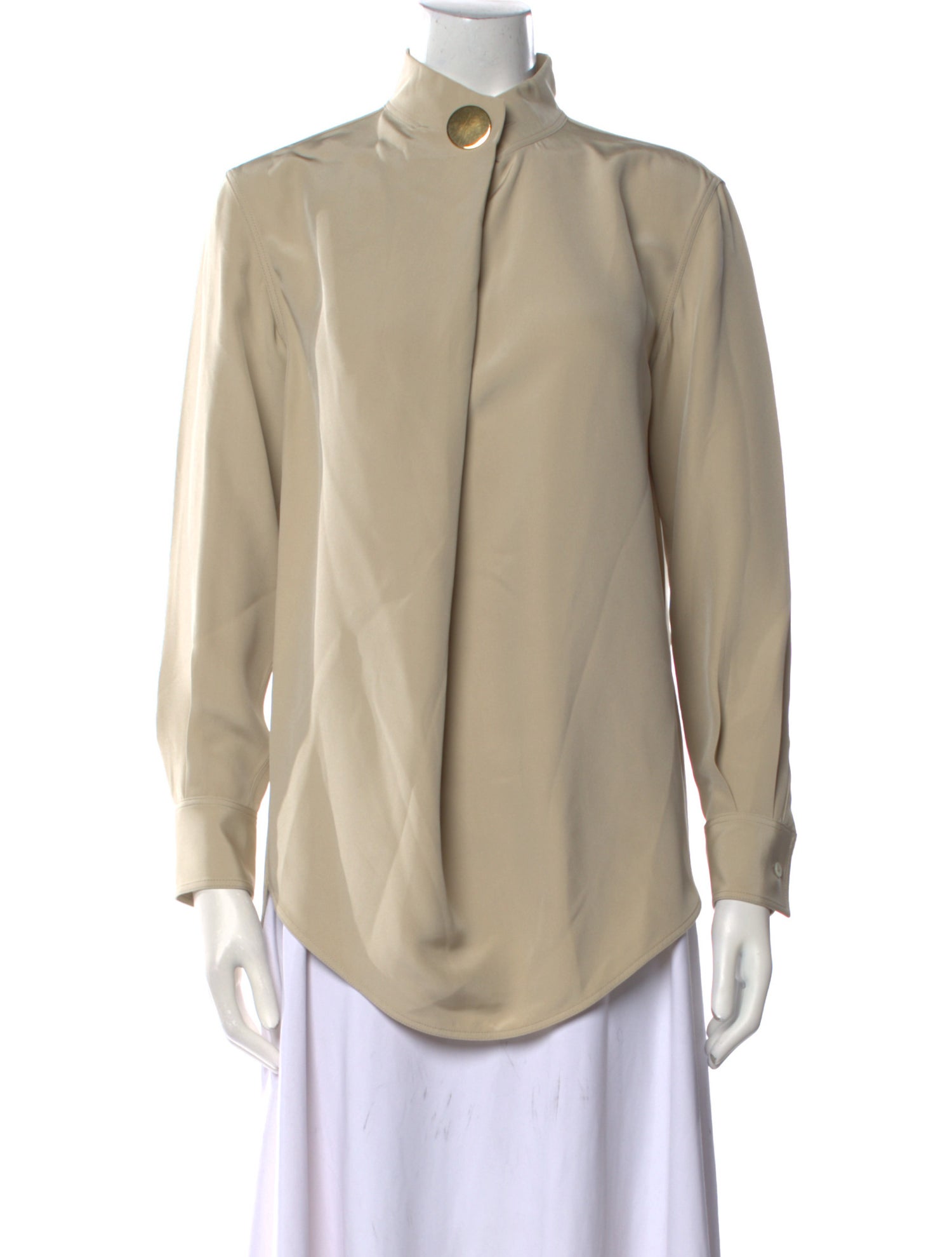 Celine Silk Mock Neck Blouse