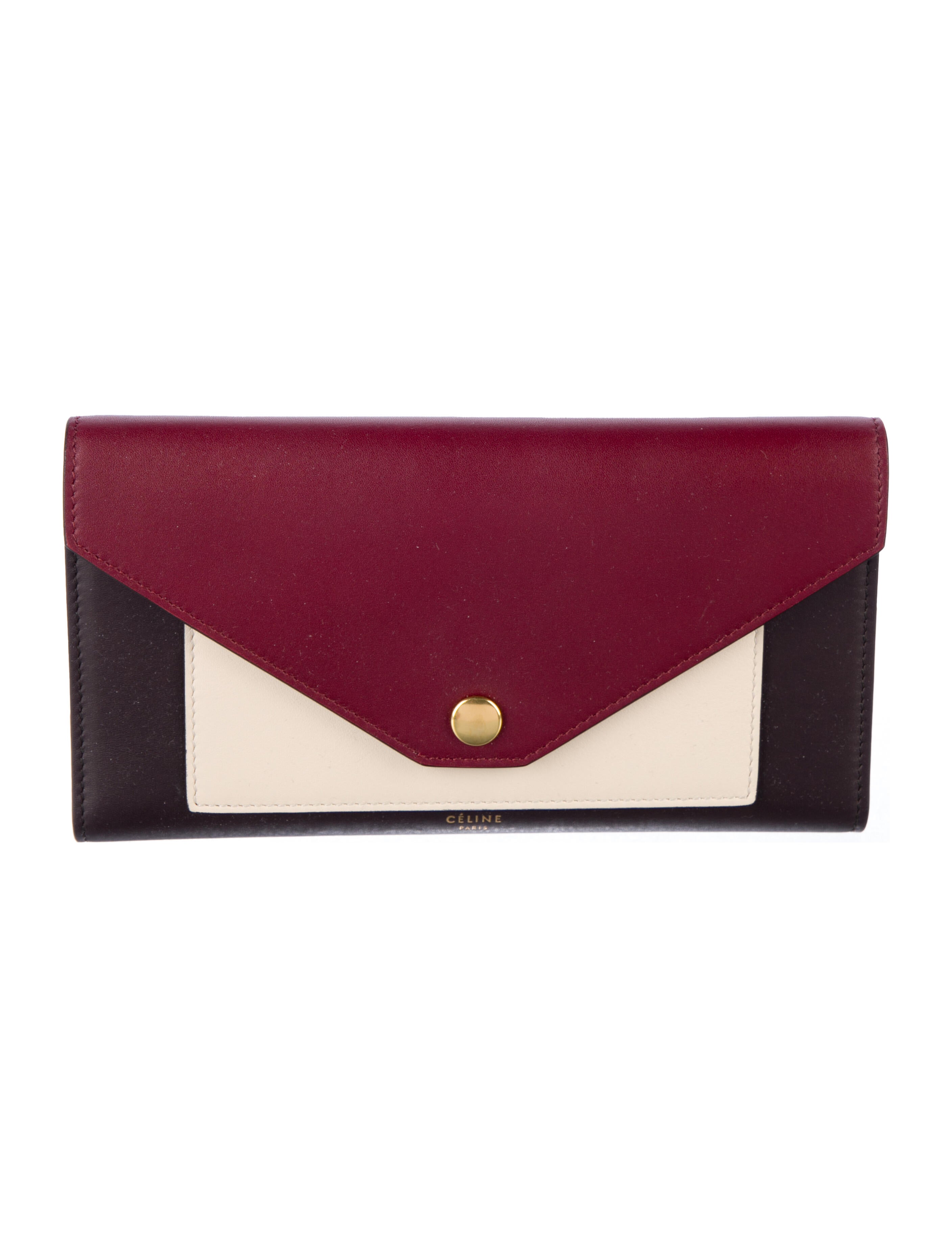 Celine 2015 Pocket Tri-Fold Continental Wallet