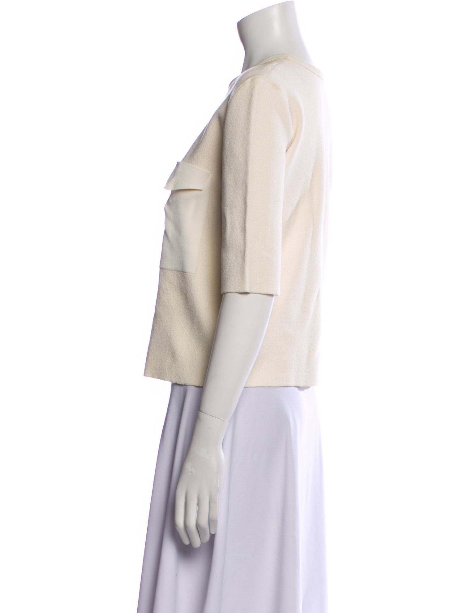 Celine Crew Neck Three-Quarter Sleeve Top