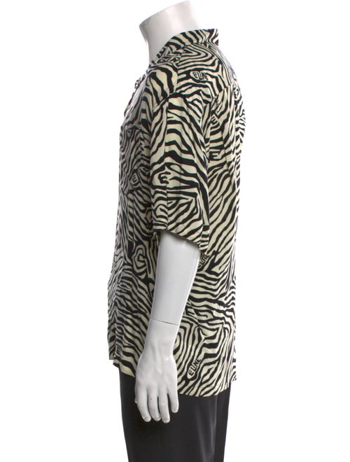 Celine Animal Print Short Sleeve Shirt