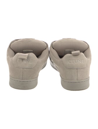 Celine Leather Embroidered Accent Sneakers
