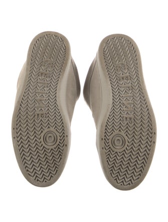 Celine Leather Embroidered Accent Sneakers