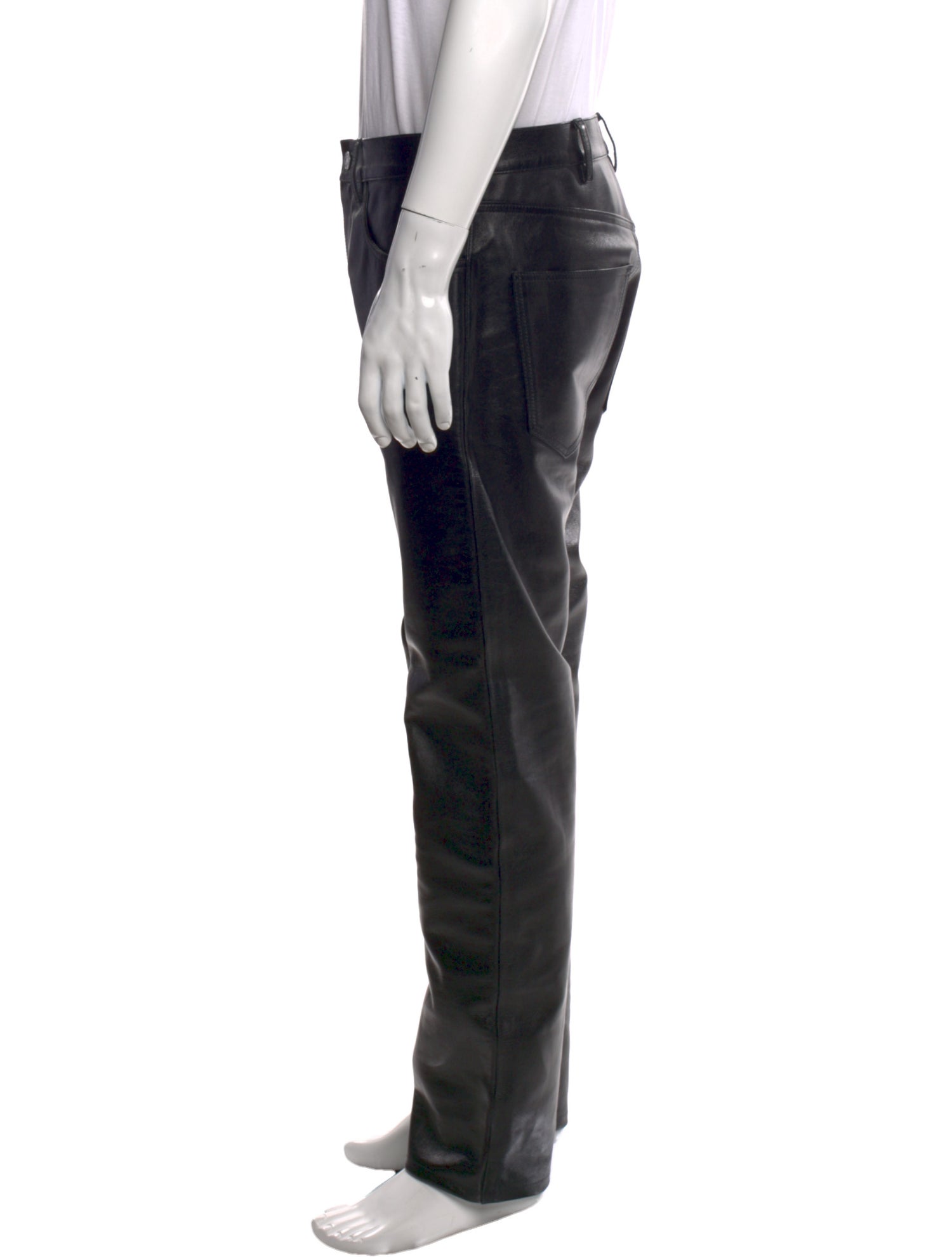 Celine Leather Straight Leg Pants