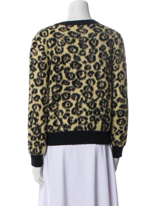 Celine Animal Print V-Neck Sweater