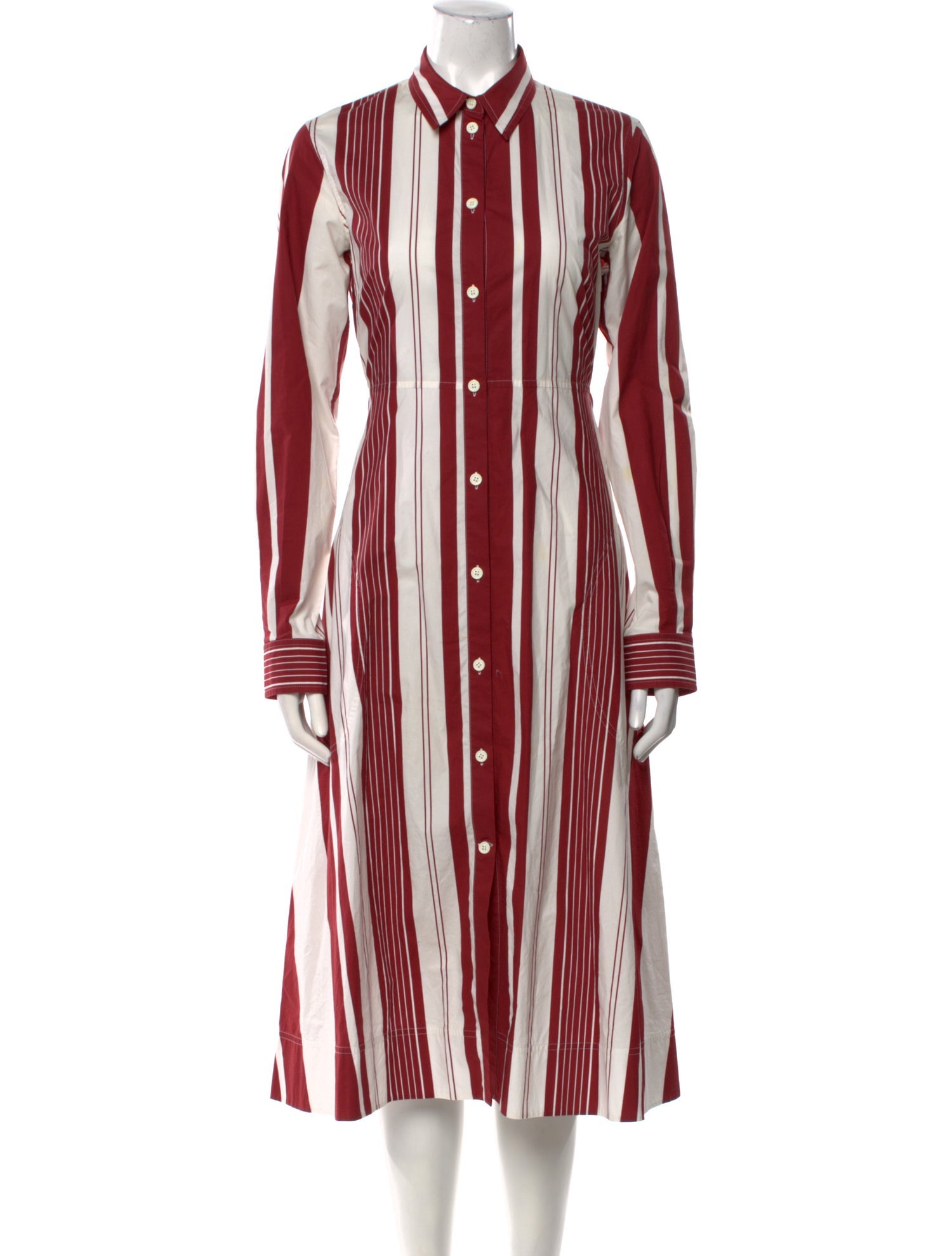 Celine Striped Midi Length Dress