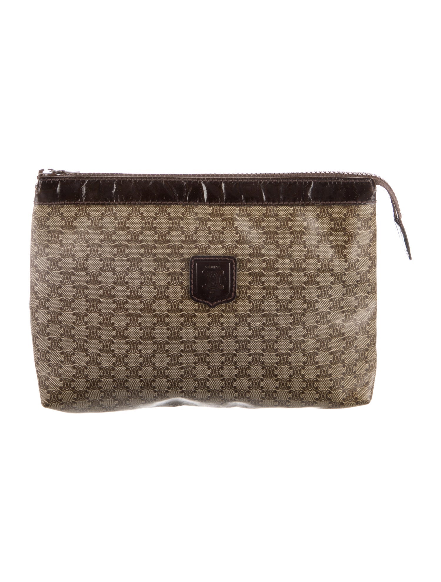 Celine Coated Canvas Cosmetic Bag