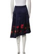 Celine Floral Print Knee-Length Skirt