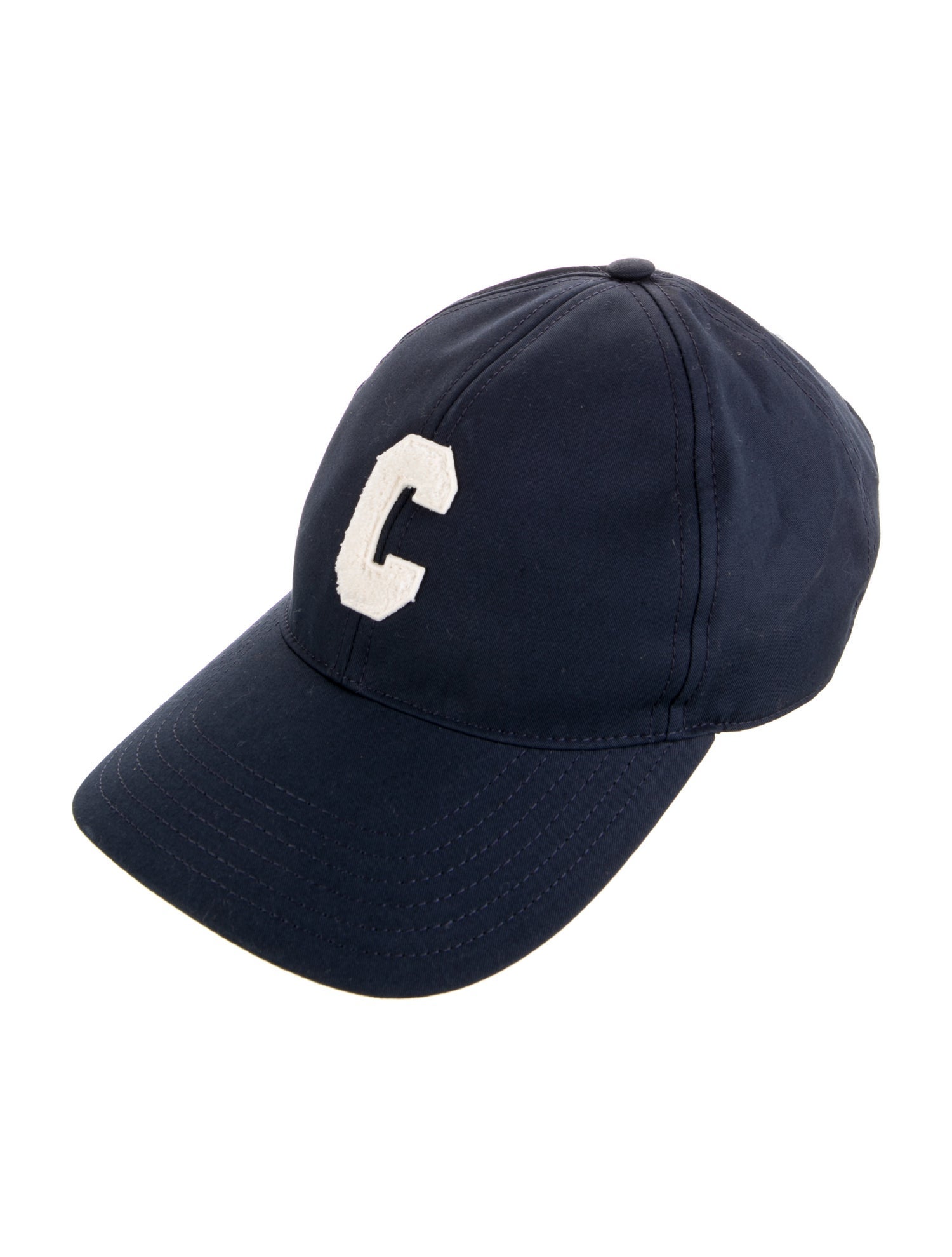 Celine Cotton Logo Embellishment Baseball Hat