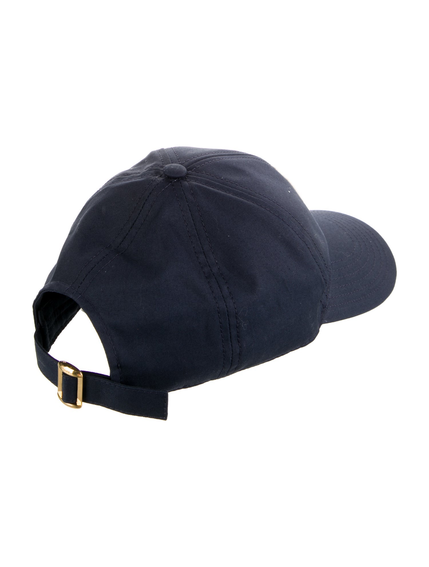 Celine Cotton Logo Embellishment Baseball Hat