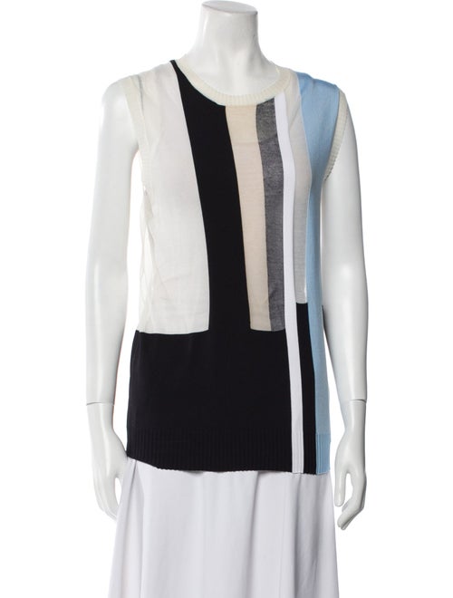 Celine Nylon Colorblock Pattern Top