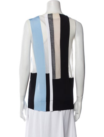 Celine Nylon Colorblock Pattern Top