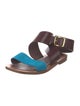 Celine Leather Colorblock Pattern Sandals