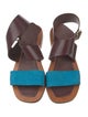 Celine Leather Colorblock Pattern Sandals