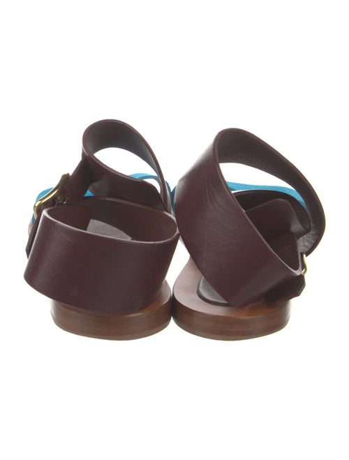 Celine Leather Colorblock Pattern Sandals