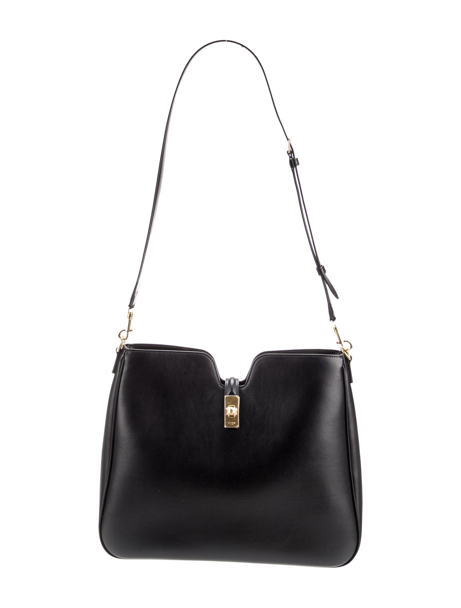 Celine Leather Camille 16 Soft Medium 2025 - Black Crossbody Bags