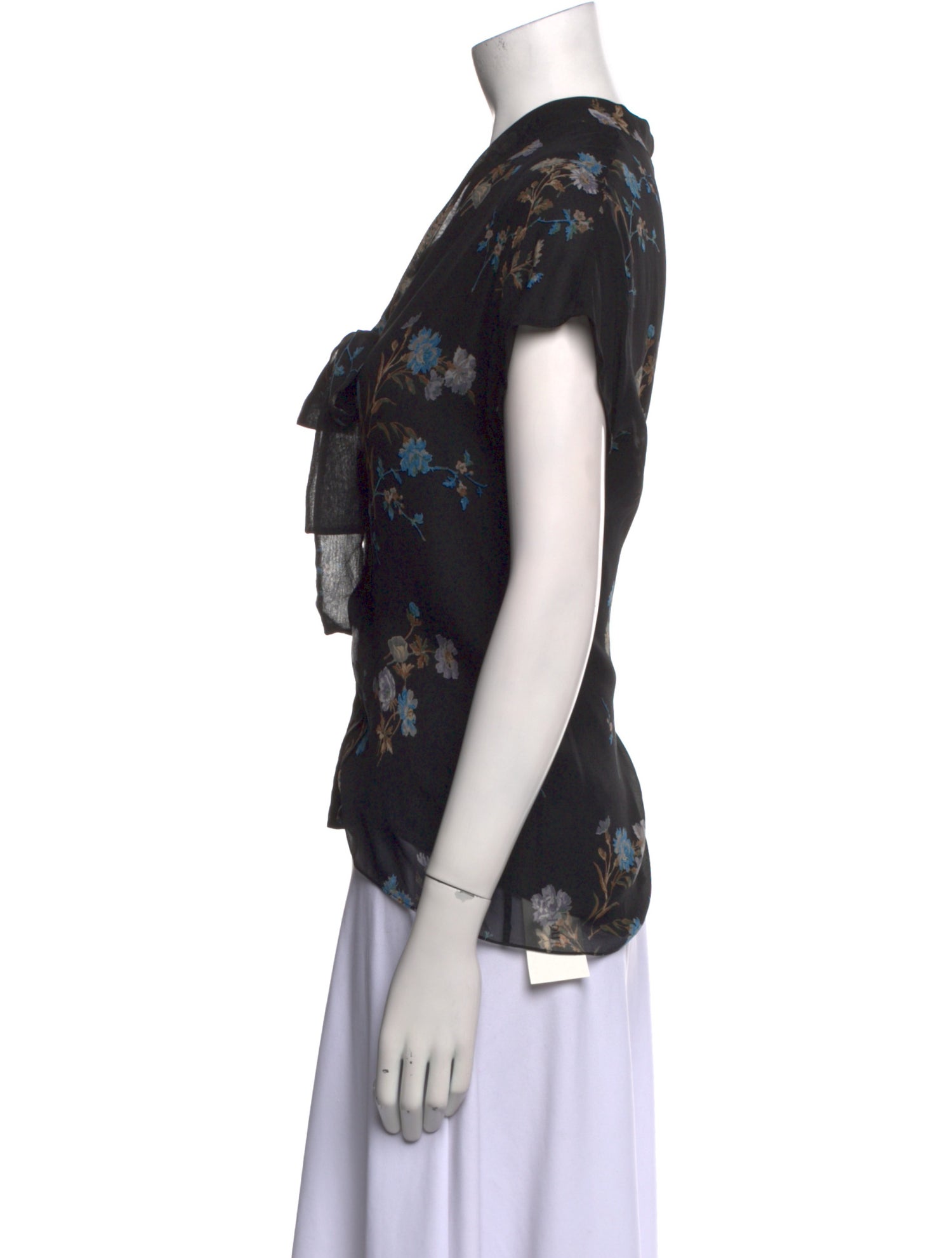 Celine Silk Floral Print Blouse